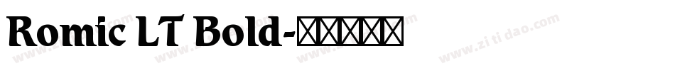 Romic LT Bold字体转换